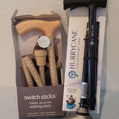 Lot 22: (2) New Collapsible Walking Canes 