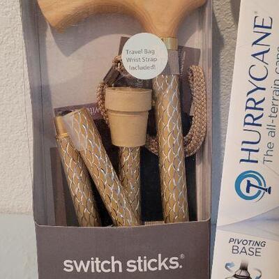 Lot 22: (2) New Collapsible Walking Canes 