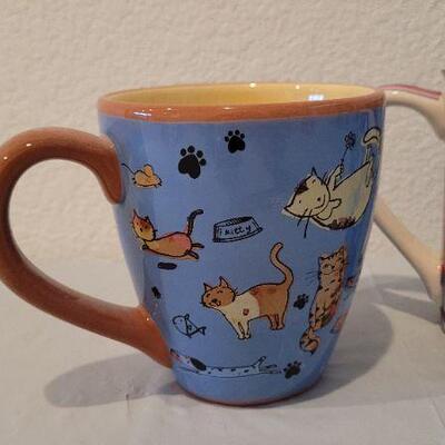 Lot 24: Assorted CAT THEME Coffee Mugs