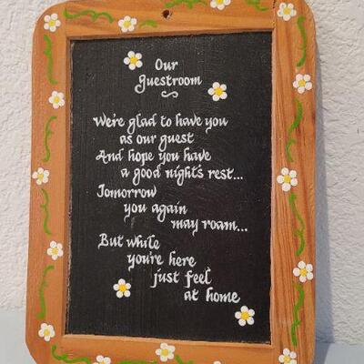 Lot 30: Vintage Guest Room Hospitality Sign