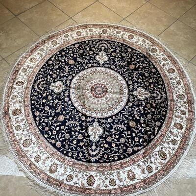 Hand Knotted Asian  Silk Rug