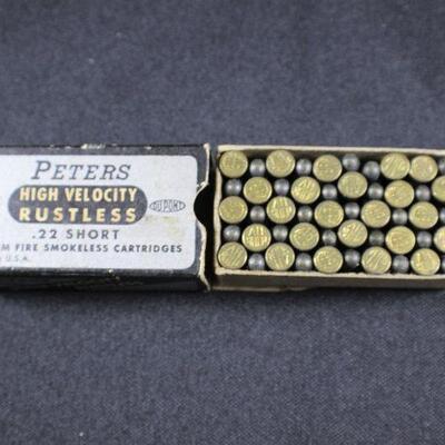 LOT#C246: NOS Peters .22 Short Ammunition