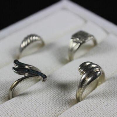 LOT#V250: Marked Sterling Ring Lot #1 [11.6g]