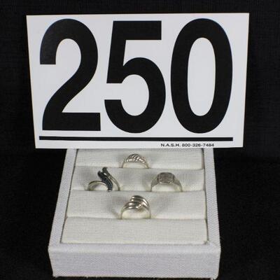 LOT#V250: Marked Sterling Ring Lot #1 [11.6g]