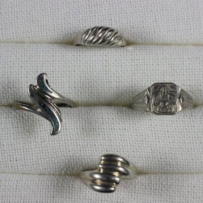 LOT#V250: Marked Sterling Ring Lot #1 [11.6g]