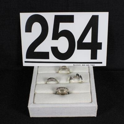 LOT#V254: Marked Sterling Ring Lot #4 [16.8g]