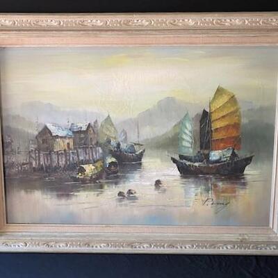LOT#Y255: Oil on Canvas Signed 