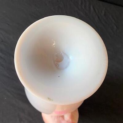 LOT#Y258: Painted Opaline Vase Lot #1