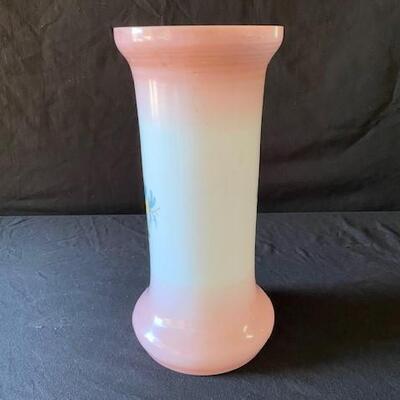 LOT#Y259: Painted Opaline Vase Lot #2