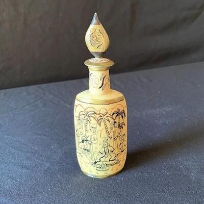 LOT#Y261: Painted Persian Perfume Bottle