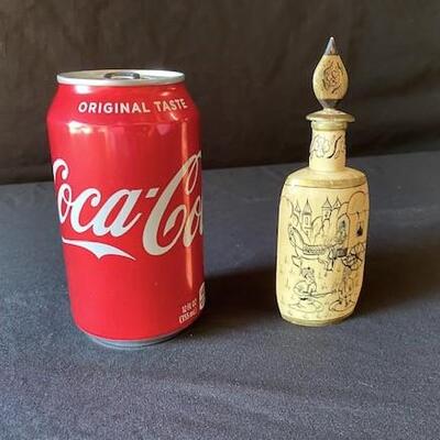LOT#Y261: Painted Persian Perfume Bottle