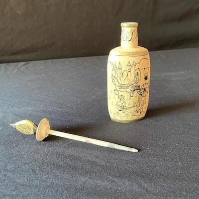 LOT#Y261: Painted Persian Perfume Bottle