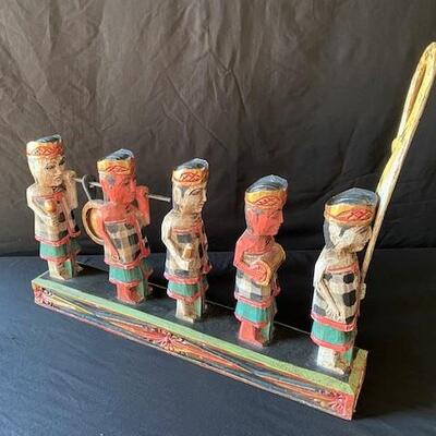 LOT#Y262: Believed to be Chinese Wood Polychrome Figures