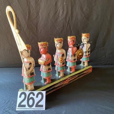 LOT#Y262: Believed to be Chinese Wood Polychrome Figures