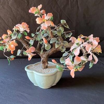 LOT#C264: Jade Style Tree with Celedon Base