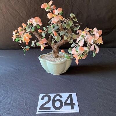 LOT#C264: Jade Style Tree with Celedon Base