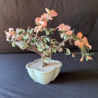 LOT#C264: Jade Style Tree with Celedon Base