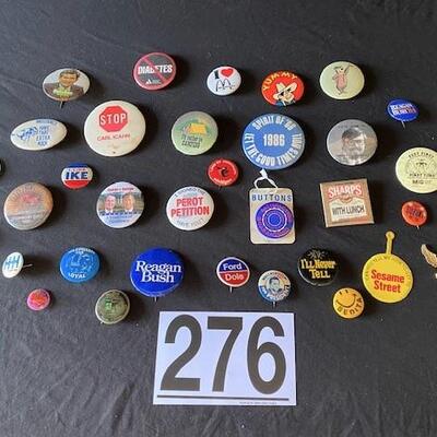 LOT#G276: Vintage Political & Other Buttons