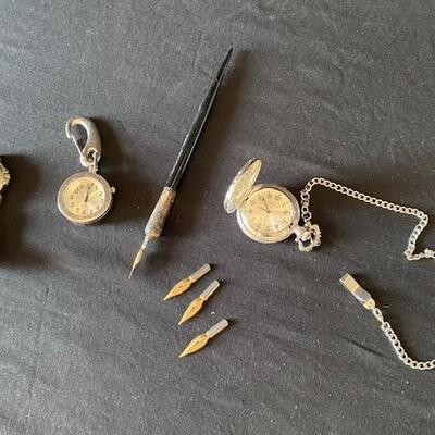 LOT#G280: Time Piece & Ink Well Lot