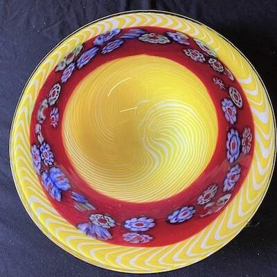 LOT#G284: Millefiori Consol Bowl
