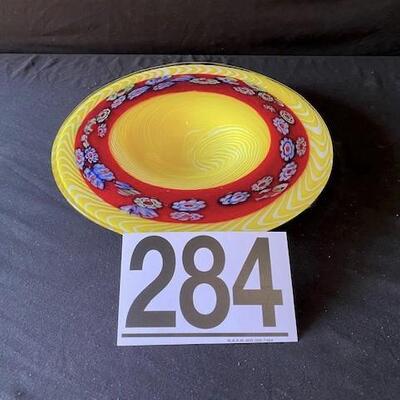 LOT#G284: Millefiori Consol Bowl