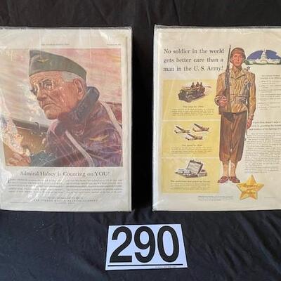 LOT#G290: Pair of Saturday Evening Post Ads