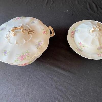 LOT#G297: 4 Piece Limoges Serving Pieces