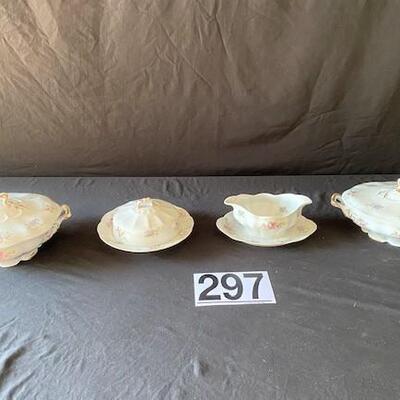 LOT#G297: 4 Piece Limoges Serving Pieces