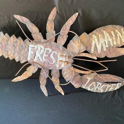 LOT#U303: Fresh Maine Lobster Metal Art