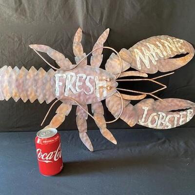 LOT#U303: Fresh Maine Lobster Metal Art