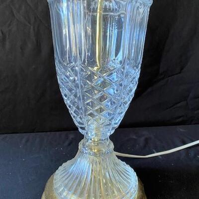 LOT#U318: Pair of Crystal Lamps (No Shades)