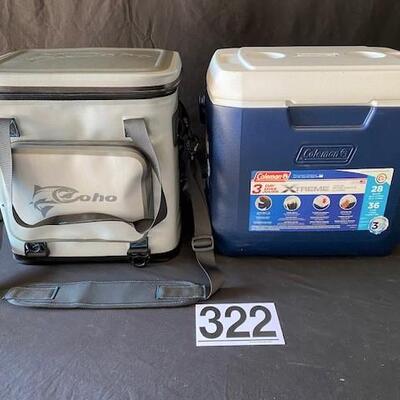 LOT#U322: Coleman Extreme 28qt & Coho Cooler