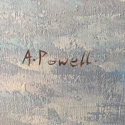 LOT#G353: "A. Powell" Signed Oil on Canvas