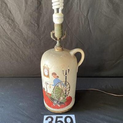 LOT#A359: Painted Jug Lamp (No shade or harp)
