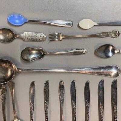 LOT#W362: Silverplate Flatware Lot with Additional Disney Pieces