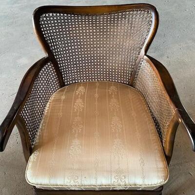 LOT#A363: Pair of Bergere Style Can Chairs