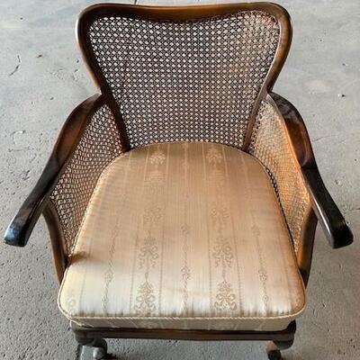 LOT#A363: Pair of Bergere Style Can Chairs