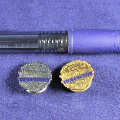 LOT#T364: Stamped 10K & Sterling Norfolk & Western Railroad Pins