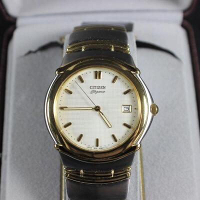 LOT#T377: Men's NOS Citizen Elegance Two-Tone Watch