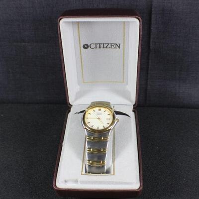 LOT#T377: Men's NOS Citizen Elegance Two-Tone Watch