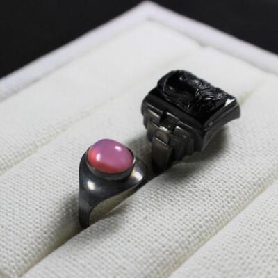 LOT#T391: Mens & Ladies Marked Sterling Ring Lot [13.5g]