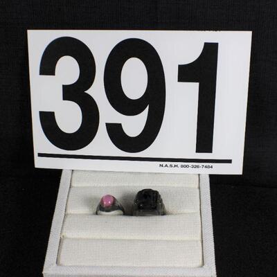 LOT#T391: Mens & Ladies Marked Sterling Ring Lot [13.5g]
