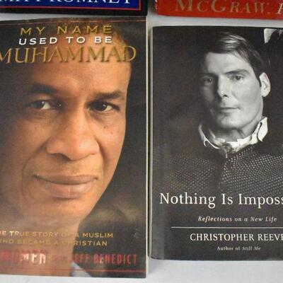 4 Non-Fiction Books: Christopher Reeve -to- Mitt Romney