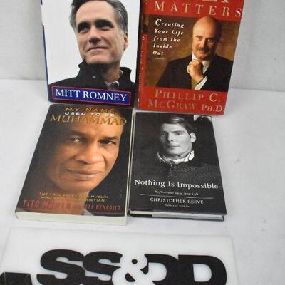 4 Non-Fiction Books: Christopher Reeve -to- Mitt Romney