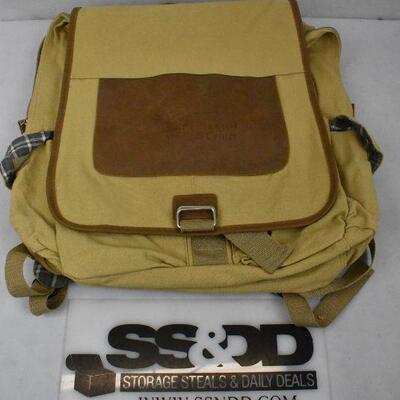 Tan Canvas Backpack 