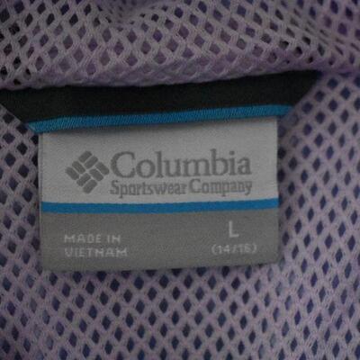Columbia Kids size Large (14/16) Purple Windbreaker Jacket. New condition