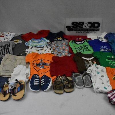 30 pc Baby Summer Clothing: NB & 0-3m