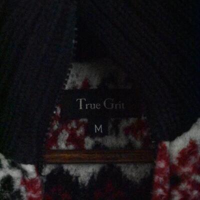 Women's True Grit Zip Up Sweater size Medium 