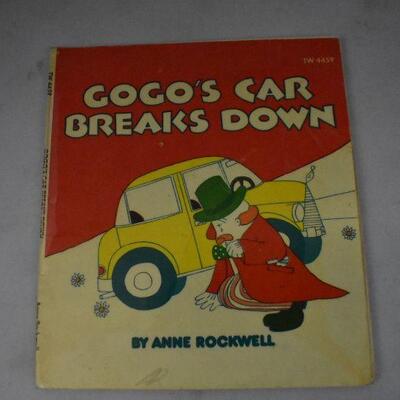3 Vintage Kids Books: Gogo's Car Breaks Down, Morris Goes to School, & Ferdinand