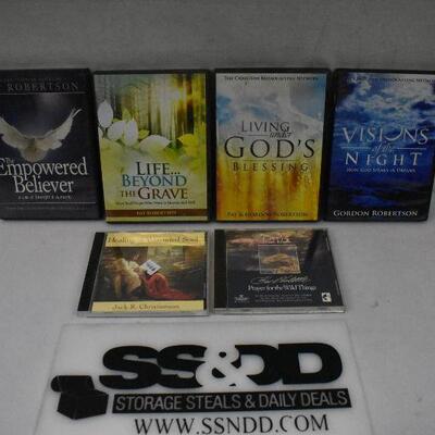 6 pc Religious Media: 4 DVDs & 2 CDs